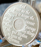 6 Year AA Medallion .999 Fine Silver Sobriety Chip