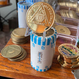 17 Year AA Medallion 22k Gold Plated Sobriety Chip
