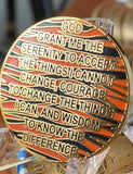2 Year AA Medallion Tiger Stripes Animal Print Reflex Design Sobriety Chip
