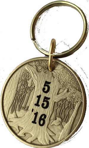 Engraved Sobriety Date Keychain Medallion Now Available