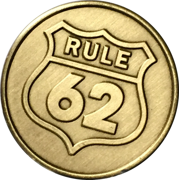 AA Rule 62 Medallion Don't Take Yourself Too Damn Serious Sobriety Chip