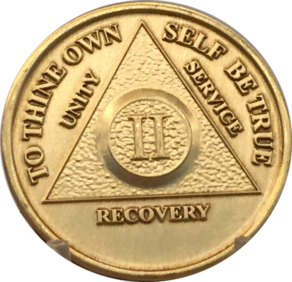AA Medallions Years 1 - 65 Bronze Sobriety Chips
