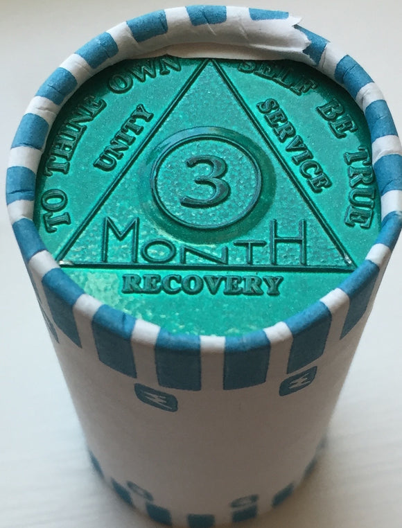 3 Month AA Medallion 90 Day Sobriety Chips