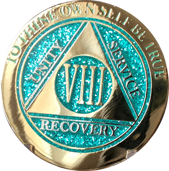 Aqua and Green AA Medallions