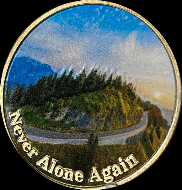 Never Alone Again Sobriety Medallions