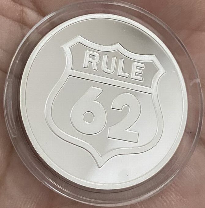 Rule 62 AA Sobriety Chip Keychain - Don't Take Yourself Too Damn Serious Medallion, Bronze Key Tag - View #7