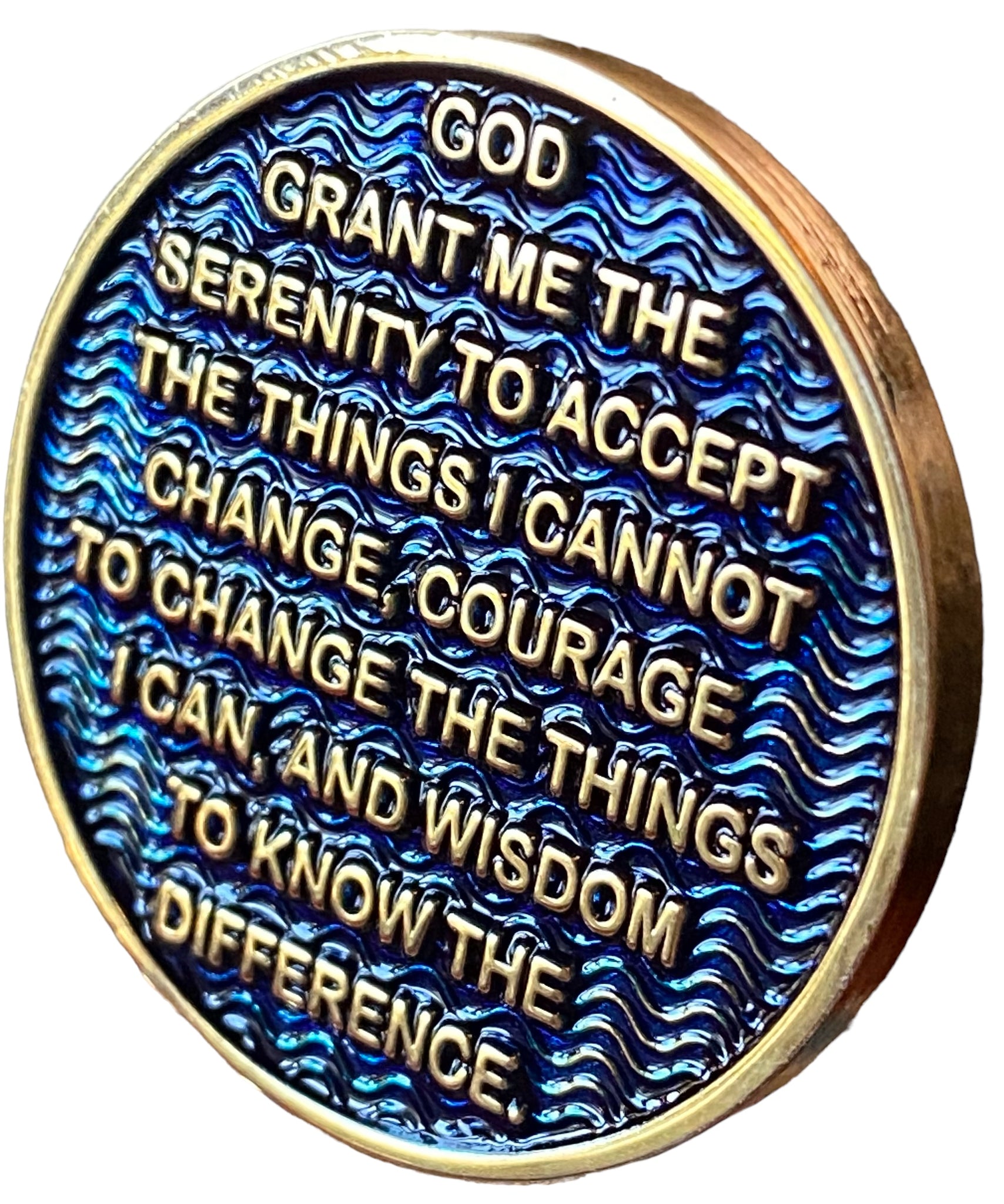 thumbnail image 2 of 26 Year AA Medallion 22K Bi-Plate Gold Plated Premium Serenity Prayer... 2 of 13