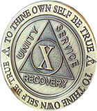 10 Year AA Medallion Trust God Clean House Help Others Doctor Bob Chip