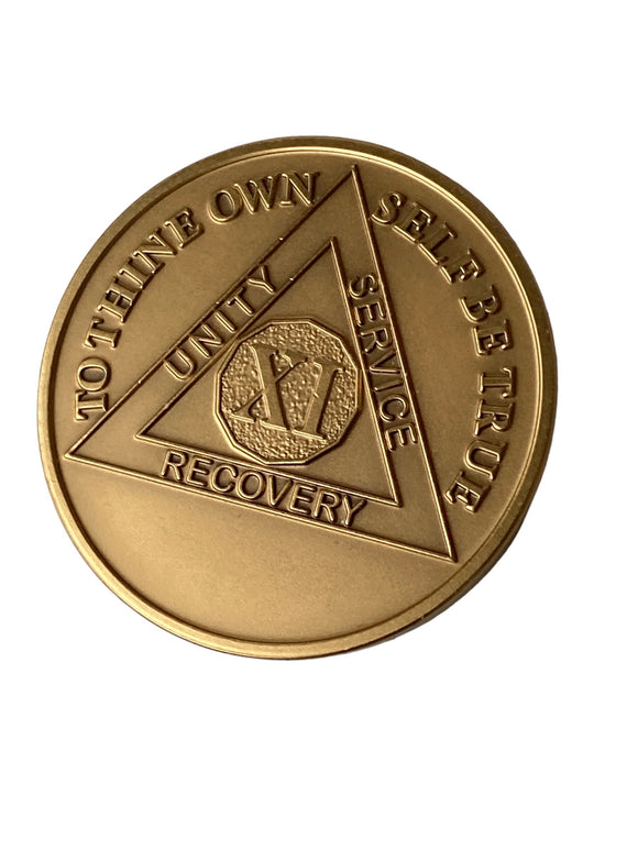 11 Year AA Medallion Premium Bronze Sobriety Chip