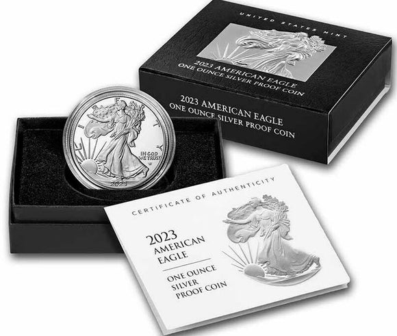 American Eagle 2023 One Ounce Silver Proof Coin West Point W 1oz Fine Silver Box COA