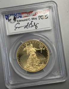 2015-W $50 American Gold Eagle – PCGS PR70DCAM • First Day of Issue • Edmund C. Moy Signature Label (West Point Mint)