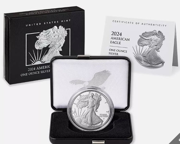 2024 S American Silver Eagle Proof Coin San Francisco OGP Box & COA