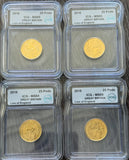 1/4 oz Gold Bullion Coin – Lion of England (.9999 Fine, MS65 Graded)