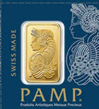 1 Gram Gold Bar PAMP Suisse Lady Fortuna (.9999 Fine, New in Assay)