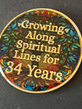 34 Year Multi-Color Tree Of Life Sobriety Medallion AA NA Chip Growing Along Spiritual Lines Back