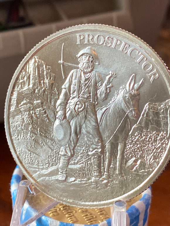 1 oz Prospector Silver Round – .999 Fine Silver Bullion