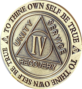 4 Year AA Medallion Trust God Clean House Help Others Doctor Bob Chip