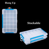 AA NA Medallion Chip Organizer Box 24 Coin Spaces 14x8.5" Plastic Case Hinged Lid