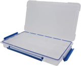 AA NA Medallion Chip Organizer Box 24 Coin Spaces 14x8.5" Plastic Case Hinged Lid