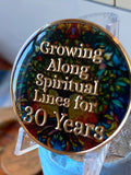 30 Year Multi-Color Tree Of Life Sobriety Medallion AA NA Chip Growing Along Spiritual Lines Back