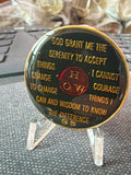 11 Year AA Medallion HOW Black Gold Color Sobriety Chip