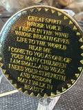 Believe In Your Dream Native American Dreamcatcher Green Tri-plate Medallion Great Spirit Prayer