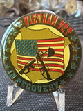 Vietnam Vet In Recovery Color Serenity Prayer Medallion