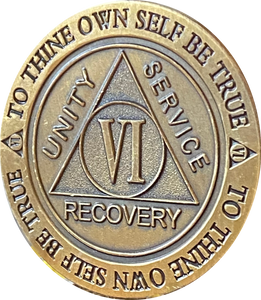 6 Year AA Medallion Trust God Clean House Help Others Doctor Bob Chip