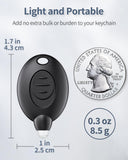 LED Keychain Flashlight Mini LED Keychain Light 12 Lumen Portable Ultra Bright Battery Powered Key Ring Torch for Outdoor Camping Hiking and Emergency Lighting, Black Shell