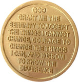 Rottweiler Color One Day At A Time Medallion Serenity Prayer Dog Chip