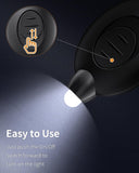 LED Keychain Flashlight Mini LED Keychain Light 12 Lumen Portable Ultra Bright Battery Powered Key Ring Torch for Outdoor Camping Hiking and Emergency Lighting, Black Shell