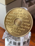 2 Year AA Medallion Camo Gold Plated Sobriety Chip