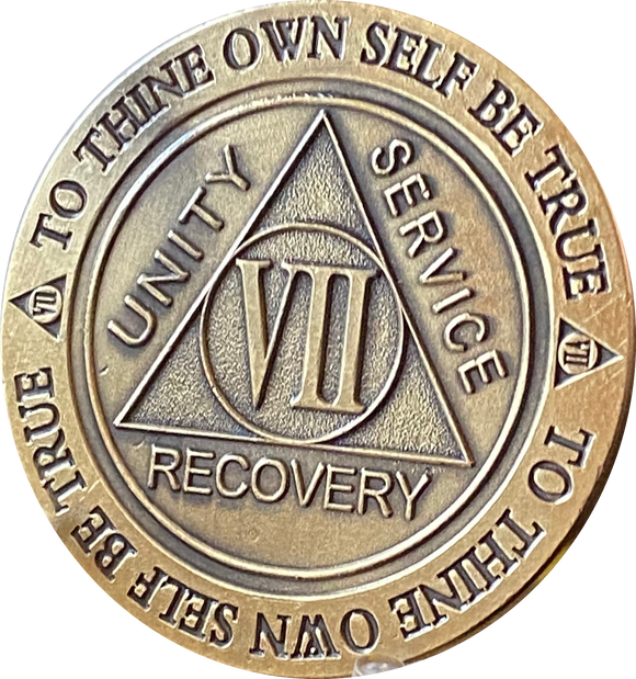 7 Year AA Medallion Trust God Clean House Help Others Doctor Bob Chip