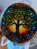 30 Year Multi-Color Tree Of Life Sobriety Medallion AA NA Chip Growing Along Spiritual Lines Back