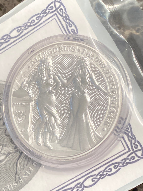 2020 Germania Allegories 1 Oz .999 Fine Silver Coin Italia
