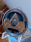 18 Year AA Founders Medallion Titanium Nickel Plated Sobriety Chip