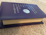 AA Big Book Cover Leather Feel Vinyl Medallion Holder Serenity Prayer Purple Color