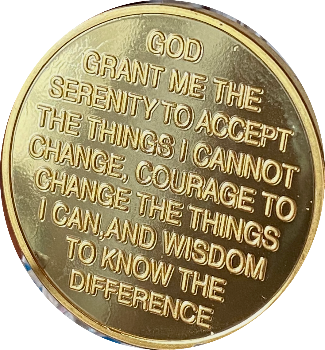Praying Hands One Day At A Time Purple Gold Tone Serenity Prayer