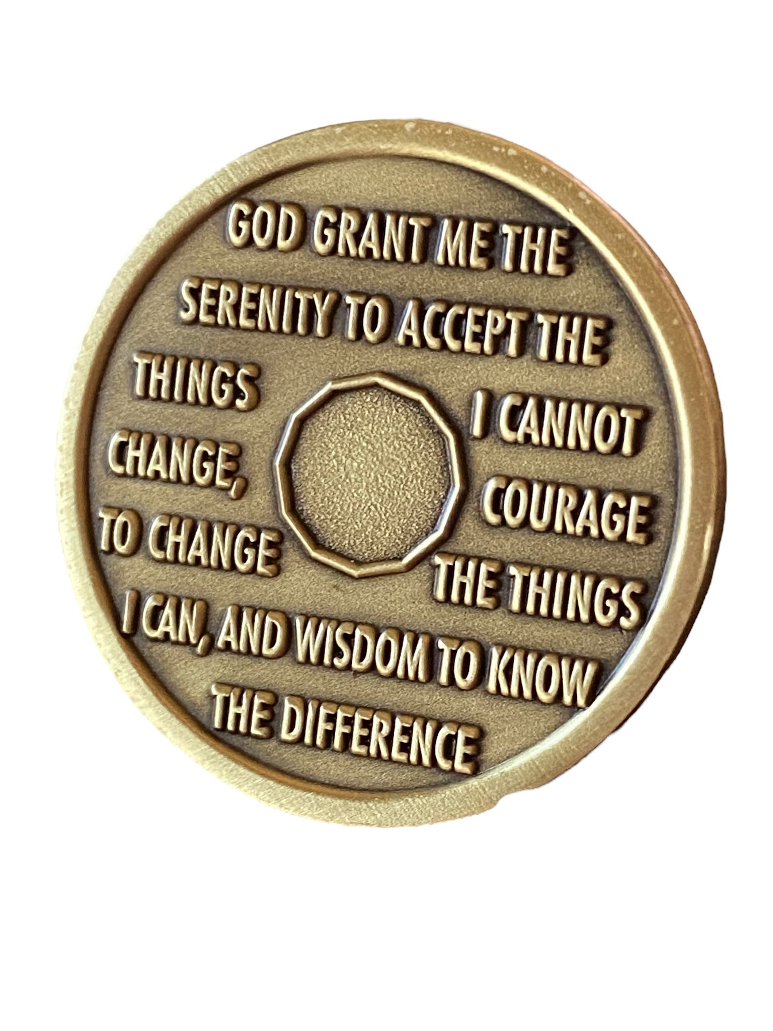 thumbnail image 2 of 26 Year AA Medallion 22K Bi-Plate Gold Plated Premium Serenity Prayer... 2 of 13
