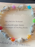 AA Big Book Bracelet Multi Color Beads Made From Real Pages From The Big Book