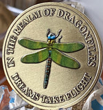 In The Realm Of Dragonflies Dreams Take Flight Color Dragonfly Serenity Prayer Medallion