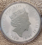 2021 Queen's Beast White Horse of Hanover 10 oz .999 Fine Silver Coin