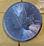 1 oz Silver Canadian Maple Leaf Coin .9999 Bullion BU