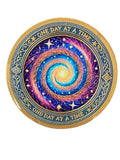 Cosmic Star Universe Spiral One Day At A Time Medallion Serenity Prayer Chip