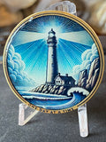 Lighthouse Foglight One Day At A Time Medallion Serenity Prayer Chip