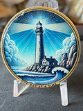 Lighthouse Foglight One Day At A Time Medallion Serenity Prayer Chip