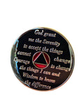 33 Year AA Medallion Metallic Red Tri-plate Sobriety Chip