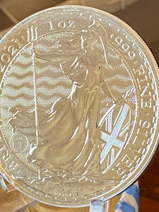2021 Great Britain 1oz .999 Fine Silver 2 Pounds Britannia Coin
