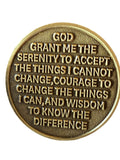 1 - 10 Year Seaturtle AA Medallion One Day At A Time Serenity Prayer Sea Turtle Sobriety Chip