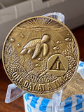 1 - 10 Year Seaturtle AA Medallion One Day At A Time Serenity Prayer Sea Turtle Sobriety Chip